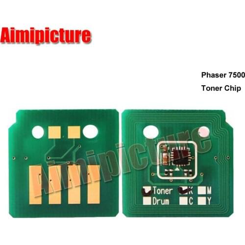Toner cartridge Chip 106R01446 106R01443 106R01444 106R01445 For Xerox Phaser-7500 BK C M Y Chip 5Set 20pcs free shipping