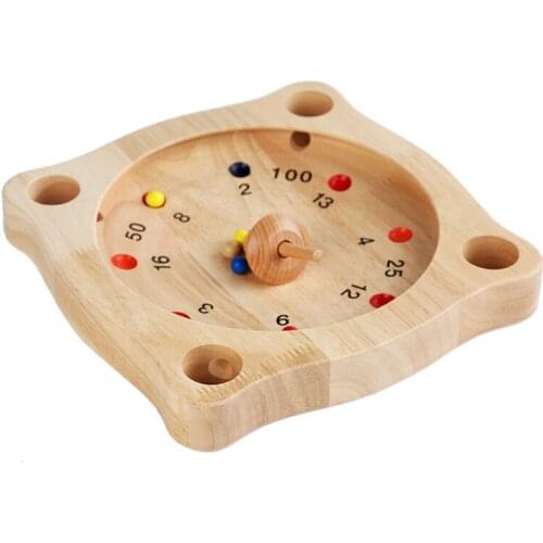 Wooden Checkerboard Set Compass Game Travel Interactive Board Table Game Parent-Child Play Entertainment Gift Kids