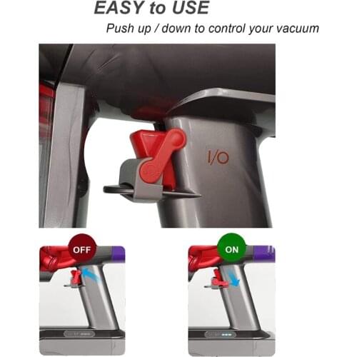 H7JF 1x Trigger Lock Power Button Accessories for V6 V7 V8 V11 V10 Vacuum Cleaner Broom Replace Tools for Household Cle