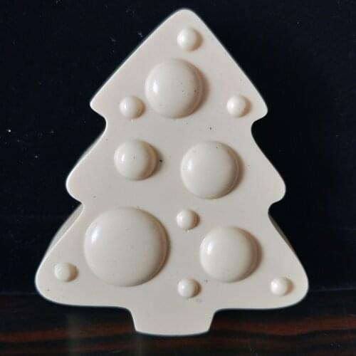 HC0162 PRZY New Year Soap Christmas Soap Molds Silicone Mold Bubble christmas tree Clay Resin Gypsum Chocolate Candle Candy Mold