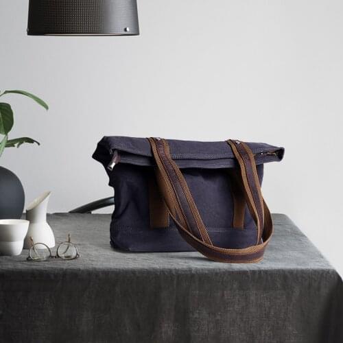 Canvas Tote Bag Korean Style Fashion Handbag Shopping Bag Student Book Bag Shoulder Foldable Travel Bag