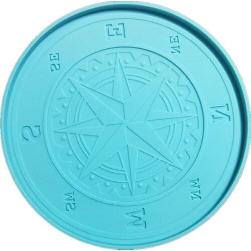 Compass Coaster Epoxy Resin Mold Decorations Cup Mat Pad Silicone Placemat Mold DIY Crafts Ornaments Casting Tools