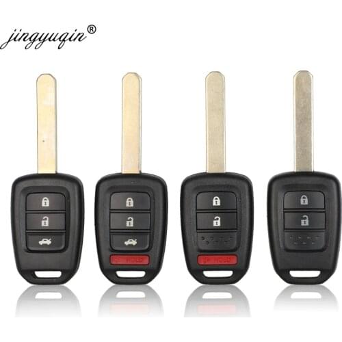 Jingyuqin 20pcs/lot 2/3/4 Buttons Remote Key Shell For Honda FIT XRV VEZEL CITY JAZZ CIVIC HRV Remote Case Fob