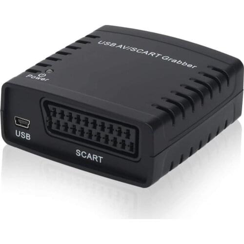 Video Grabber Capture Card, Convert Scart TV Hi8 VHS to Digital DVD, USB AV Converter