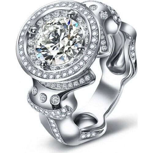 Vintage Male 3ct Sona Diamond Ring Real 925 sterling silver Jewelry Engagement Wedding band Rings for men Party accessory