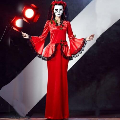 Cosplay Halloween Easter Carnival Children Adult Women Rose Flowers Devil Grim Reaper Costume Anime Cosplay