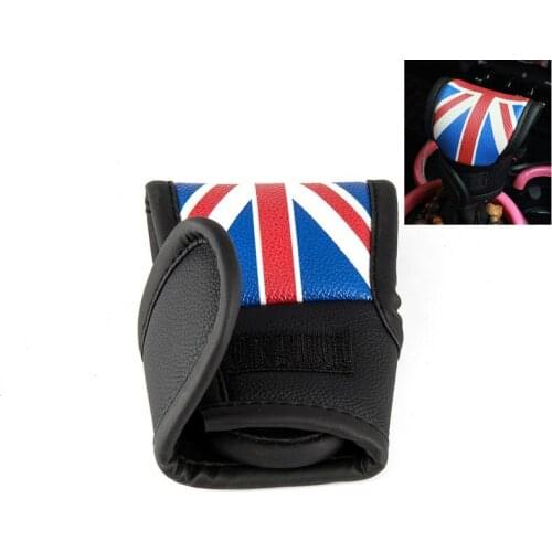 Leather Union Jack Car Interior Gear Shift Knob Collars Cover Case Decor for Mini Cooper JCW F60 F56 F55 R55 R56 R60 Car Styling