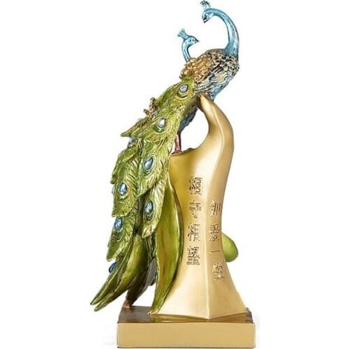 Creative Decoration Resin Crafts Modern Living Room Decoration Peacock Open Screen Home Feng Shui Decoration New Wedding Gift