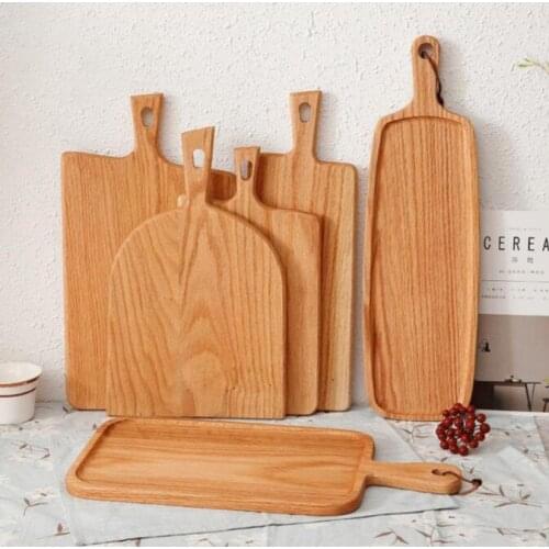 Squre Kitchen Chopping Block Wood Home Cutting Board Cake Sushi Plate Serving Trays Bread Dish Fruit Plate Sushi Tray Steak Tray