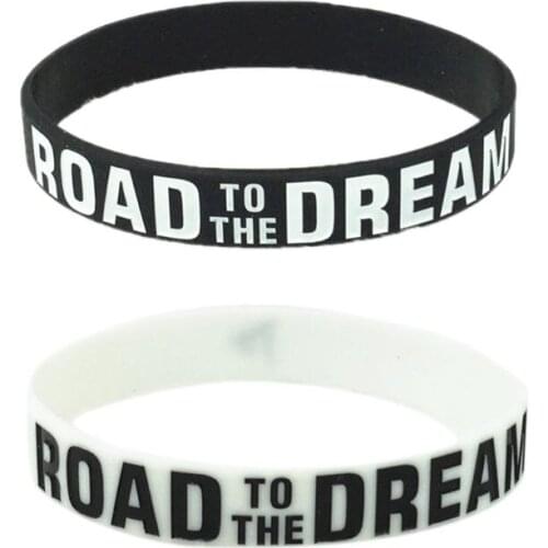 Road to the Dream Motivational Bracelet Silicone Rubber Wristband Elastic Inspirational Bangle Gift