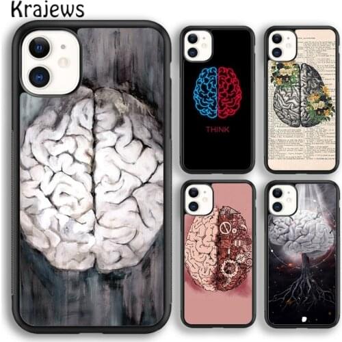 Krajews Anatomy Brain Soft Phone Case Cover For iPhone 5 SE 6s 7 8 plus X XR XS 11 12 pro max Samsung Galaxy S8 S9 S10