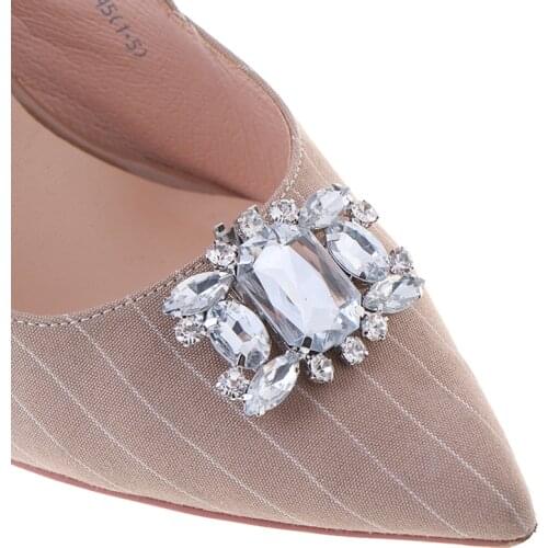Shoe Clip Wedding Shoes High Heel Women Bride Decoration Rhinestone Shiny Decorative Clips Charm Buckle Shoes Decoration