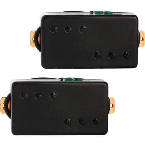 Humbucker Pickup for Electric Guitar Double Coil Bridge and Neck Pickups Set Replacement Chrome