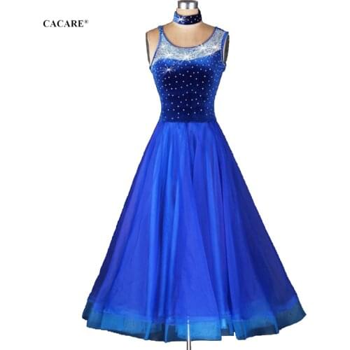 Ballroom Dress Sale Standard Dance Dresses Waltz Dress Elegant Dance Competition Dresses Customize D0283 Sheer Hem Rhinestones