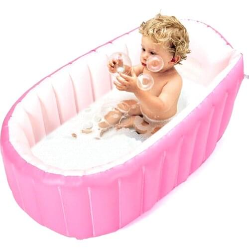 Portable baby inflatable pool childrens bathroom thickening shower basin cartoon air swimming pool free gift air pump
