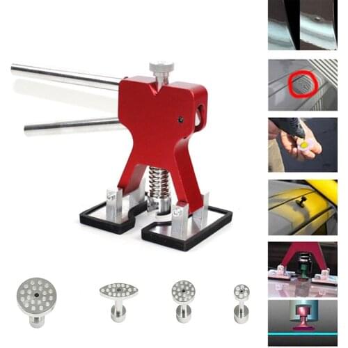 Professional Hand Tool Sets Red Dent Lifter Car Paintless Dent Repair Tools Set Dent Aluminum Glue Puller Tabs