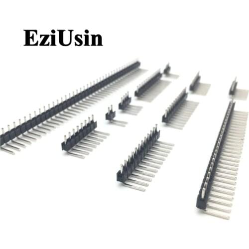 R/A 2.54mm Single Row Right angle Male Breakaway PCB Board Pin Header Connector Pinheader 1*3/4/10/12/15/40Pin For Arduino