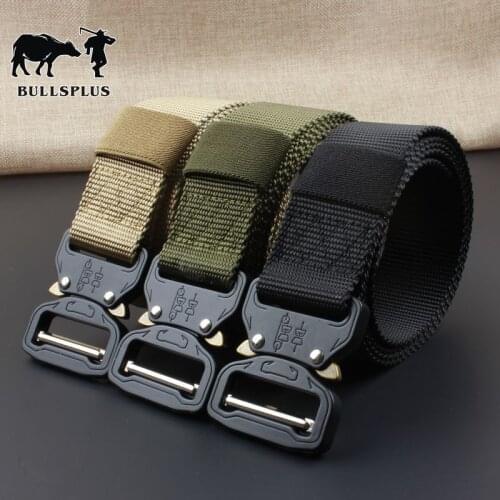 Mens casual fashion tactical belt alloy automatic buckle youth students belt outdoor sports training