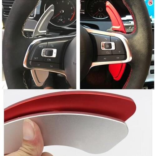 Shift Paddle For Volkswagen MK6 Golf7 MK7 MK7.5 GLI GTE GTD R RLINE Scirocco POLO Car Steering Wheel Aluminum alloy DSG stickers