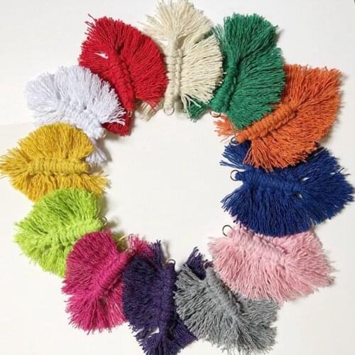 Handmade Macramé feather earrings statement earrings boho earrings fringe earrings leaf earrings we are now in stock