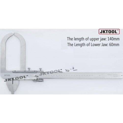 0-300mm/12" Stainless steel Double way Wall Thickness Caliper in double direction The thickness of helmet wall caliper