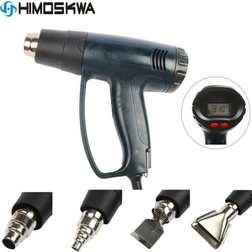 2000W 220V EU Industrial Electric Hot Air Gun Thermoregulator Heat Guns LCD Display Shrink Wrapping Thermal power tool