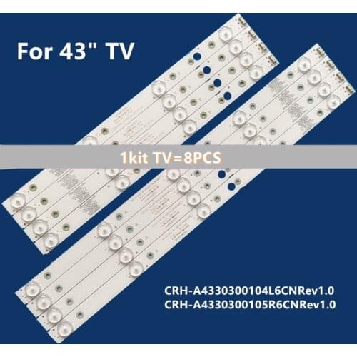 LED backlight strip FOR LG 43"TV CRH-A4330300104L6CNRev1.0 CRH-A4330300105R6CNRev1.0 LED 43UG620V 43UJ620V 43UJ6200-UA