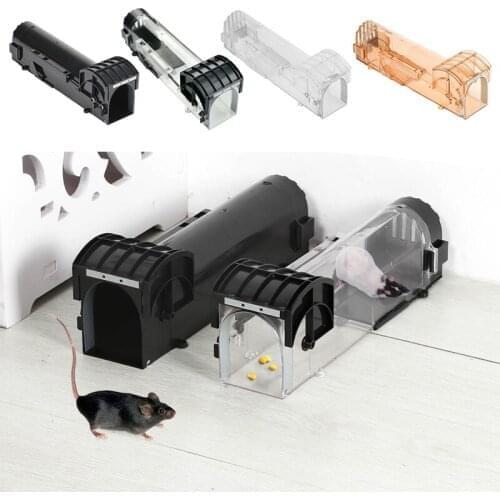 Smart Self-Locking Mouse Trap Household Rat Trap Cage Transparent Plastic Reusable Mouse Catcher Mice Piege Living Tube