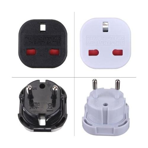 Universal UK to EU Power Travel Plug Adapter Socket Converter 10A/16A 240V