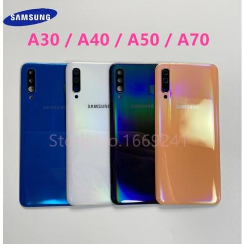 Battery Back Cover Door Rear Housing Case For Samsung Galaxy A30 A305 A40 A405 A50 A505 A70 A705 Phone Protective Replacement