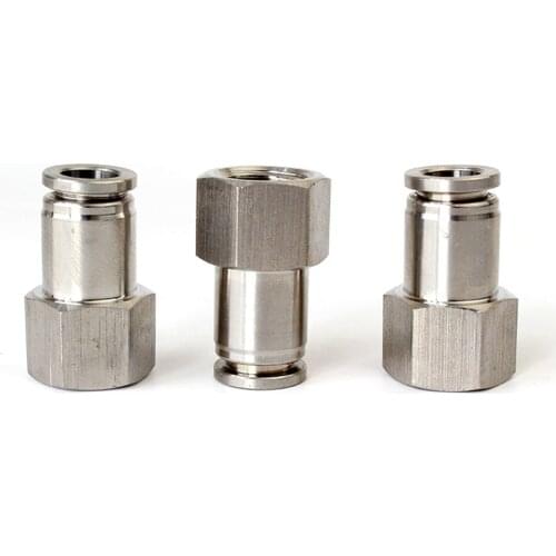 1/8" 1/4" 3/8" 1/2" BSP Female Pneumatic 304 Stainless Steel Press Push In Quick Connector Release Air Fitting Plumbing