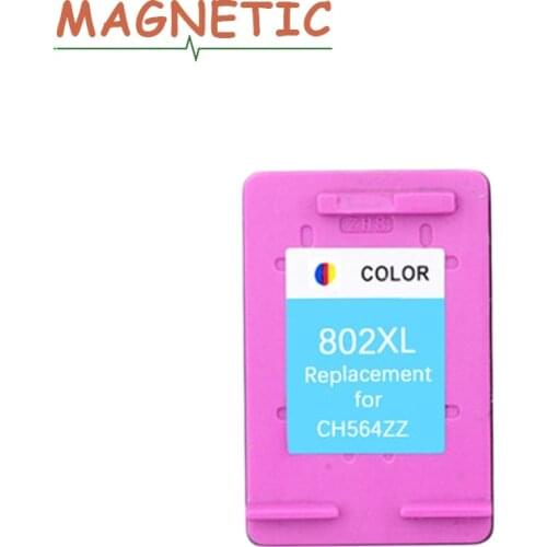 1pc Magnetic Compatible Color ink cartridges for hp802 For HP 802 XL Deskjet 1000 1050 2000 2050 3050 printers full ink 802XL