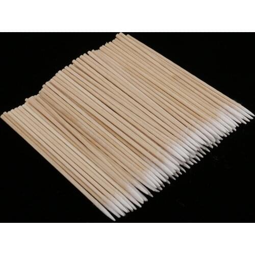 100pcs 3’’ Swabs Cotton Sticks, Single Pointed Tip Cosmetics Applicators
