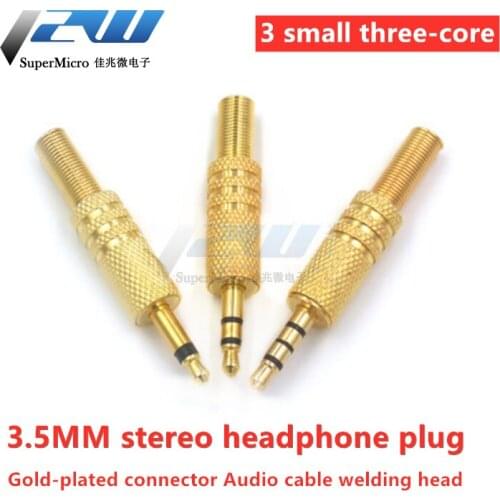 2pcs/lot Stereo 3.5mm 1 / 8in Earphones DIY Male Audio Connector Solder Connectors for Laptops Tablets MP3 Great Deal