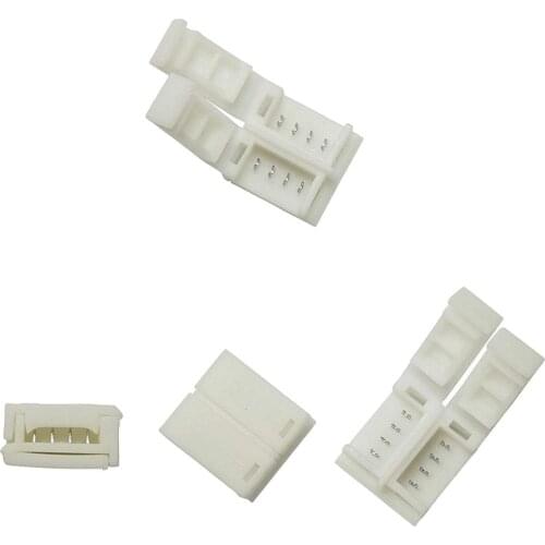 4PIN 10MM FPBC Solderless Connector Adaptor for IP65 Waterproof 5050 RGB Light Led Strip Connector Clip Converter