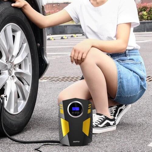 Car portable tire inflator pump portable tire inflator pump 12V tire inflator pump inflator car inflatable pump