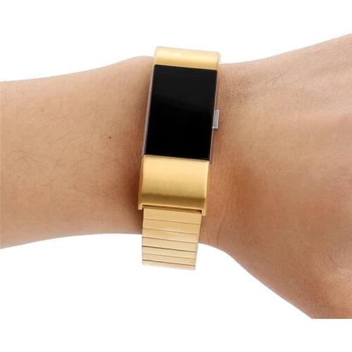 Stainless Steel Band for Fitbit Charge 2 Classical Style Bracelet Replacement Band Metal Watch Bands for Charge 2