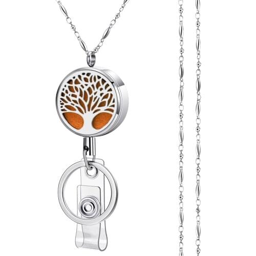 Custom Stainless Steel custom beaded chain necklace lanyards for women