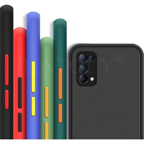 For OPPO Reno 4 Case Simple Frame soft Matte Armor Bumper Case For Reno4 Pro Cover For OPPO Reno 4 Pro 4G Reno 4 Pro 5G Reno 5