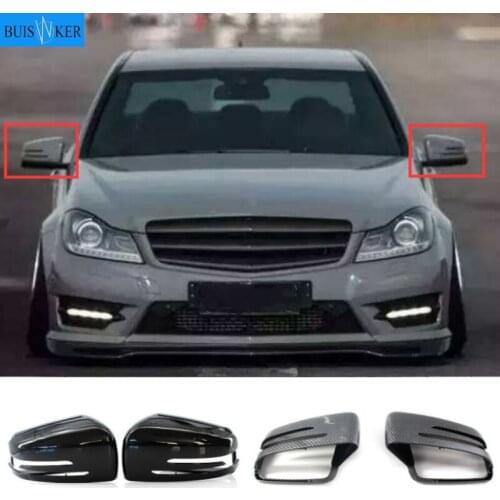 For Mercedes Benz A B C E S CLA GLA GLK Class W176 W246 W204 W212 W221 C177 X204 X156 Carbon Fiber Car Rearview Mirror Cover