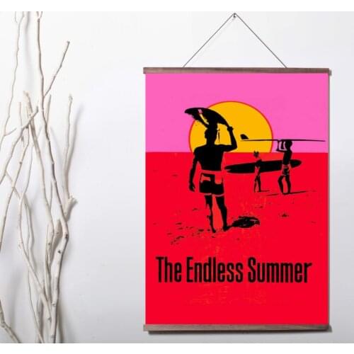 SURF Documentary ENDLESS SUMMER Advance Art Canvas poster decoration painting with solid wood hanging scroll