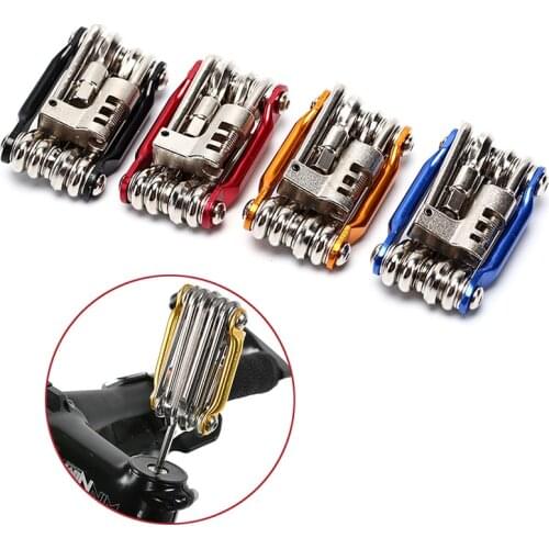 1pc Multi-tool Bicycle Repair Tools 10 In 1 Kit Set Hex Spoke Wrench Screwdriver Road MTB Bike Portable Cycling Tools