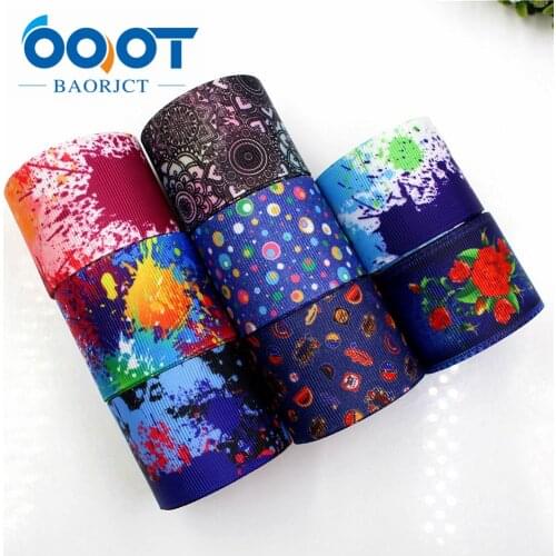 OOOT BAORJCT 177206 38mm 10yard/lot Cartoon Ribbons Thermal transfer Printed grosgrain Wedding Accessories DIY handmade material