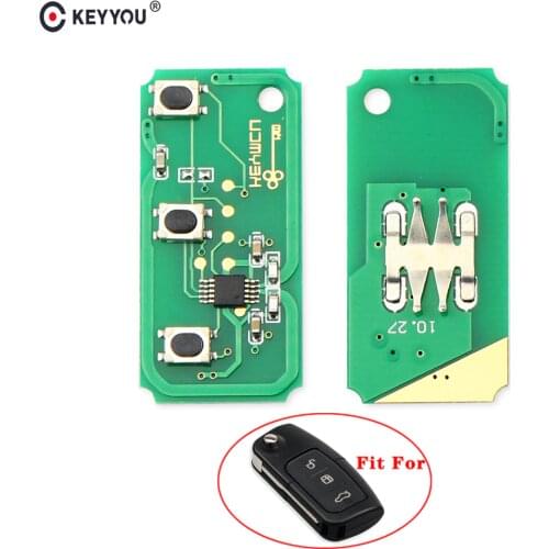 KEYYOU 433MHz 3 Buttons Remote Key Circuit Electronic Board For Ford Focus 2 3 Mondeo Fiesta C Max S Max Galaxy