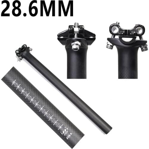 Pura raza 2018new carbon filled bicycle spike MTB road mountain bike seat tube seat carbon spike 28.6 -350 / 400MM CARBON SAEATP