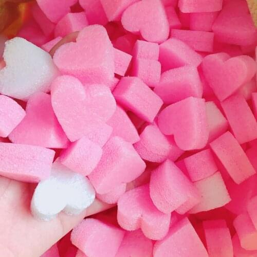Fluffy Slime Filler Kids Sludge To Release Toy Soft Clay Mud Pink Heart Love Beads Foam Strip Slime Accessories DIY Material