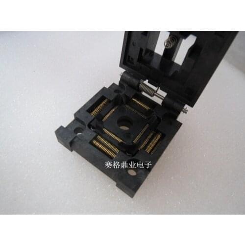 Clamshell QFP80 FPQ-80-0.5-04 spacing 0.5mm IC Burning seat Adapter testing seat Test Socket test bench in stock