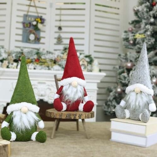 Christmas Doll Toys Santa Claus Snowman Elk Christmas Tree Hanging Ornament Decoration for Home Xmas Party Navidad Christma Gift