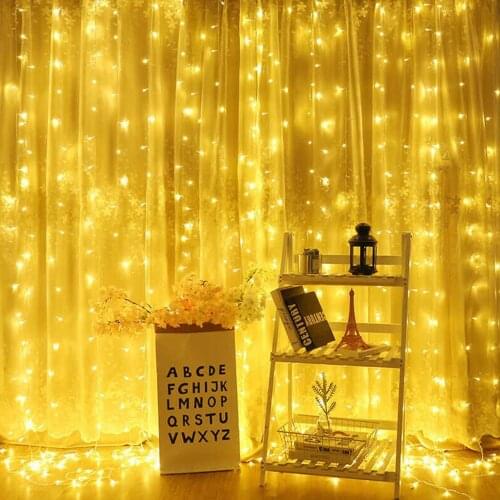 Christmas LED Light String Fairy Lights Outdoor Garland Curtain Lamp for Wedding Party Holiday lighting Window Street Decoration