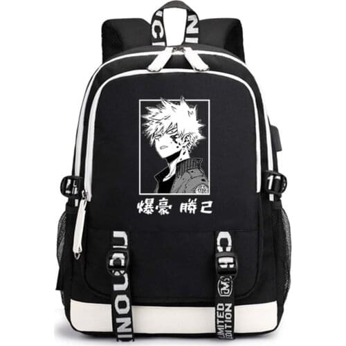 Backpack My Hero Academia Bakugou Katsuki Bakugo Kawaii Shoulder-bag Anime Cartoon Graphic Teen Student Fashion Unisex Schoolbag